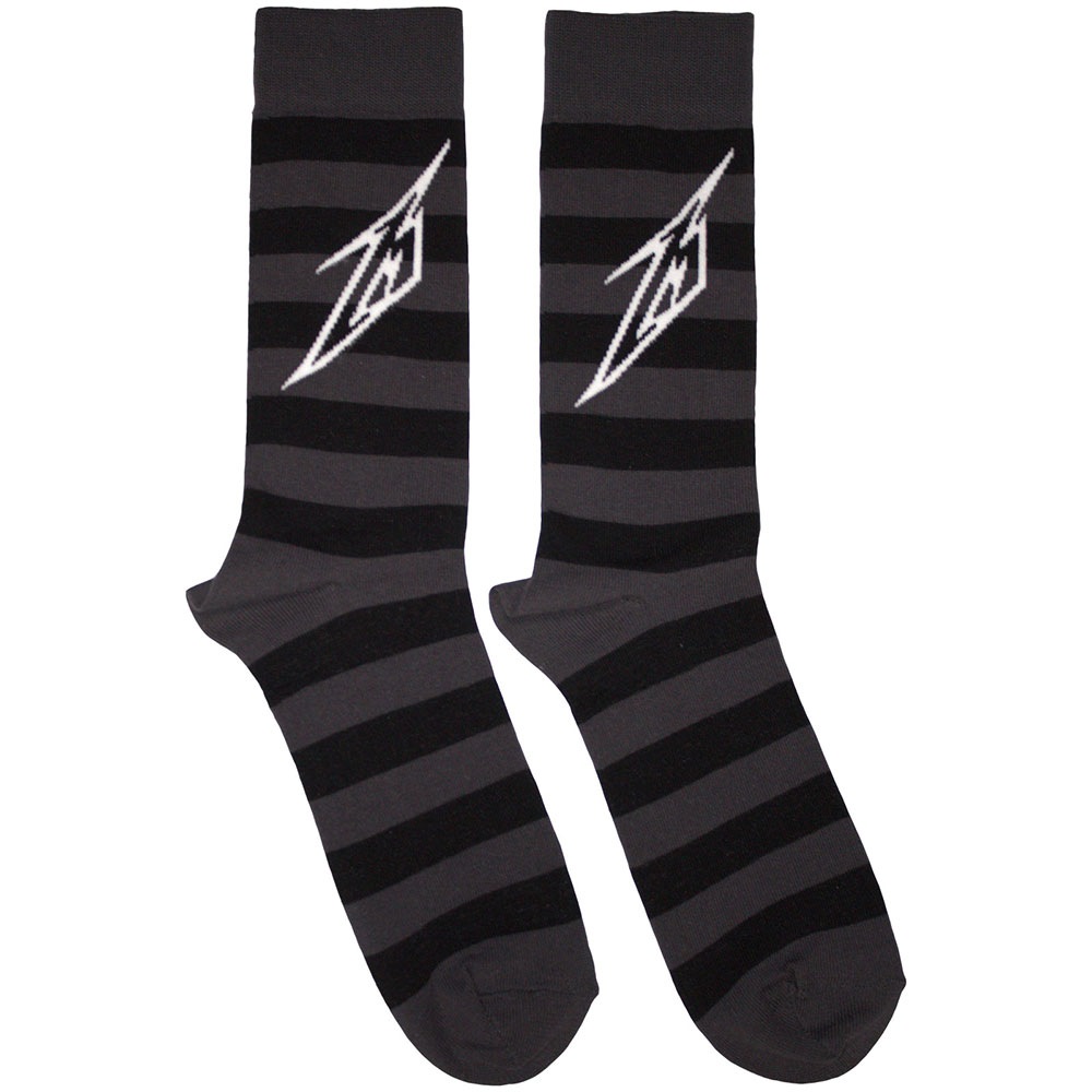 Metallica - Lightning M Enkelsokken - Grijs